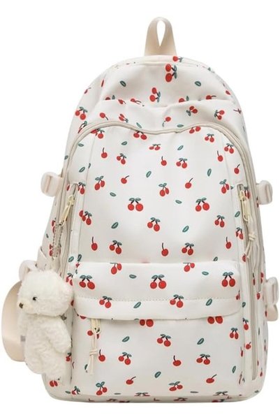 Morvena Picks Rucsac de nailon impermeabil pentru laptop cu model Preppy Cher...