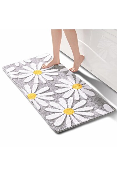 STARSTAR Single shower mat 80x50 cm - Quick-drying floral pattern bath mat - ...