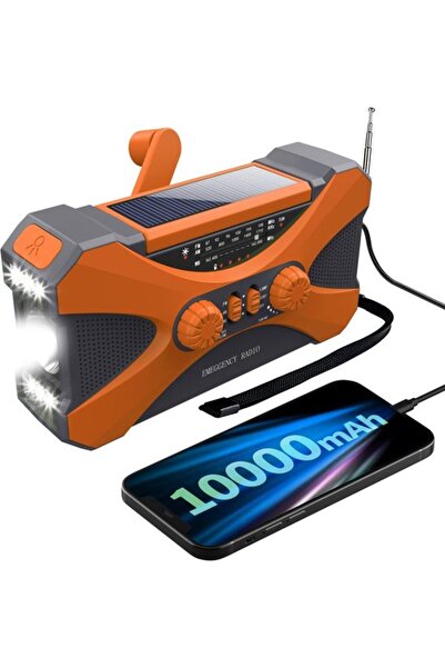 STARSTAR Emergency solar weather radio, 10000mAh hand crank AM/FM/WB/NOAA mul...