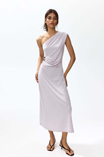 H&M Draped one-shoulder dress