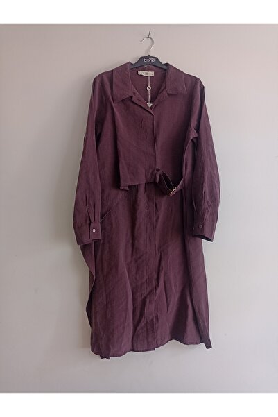 Armine TREND 26 YA 469 tunik vişne yandan cepli