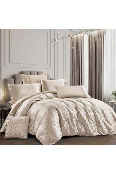 Pazar Home Bedding Bazar Home Jacquard Drak Nefren 7 Piece Stitched Padded Ma...