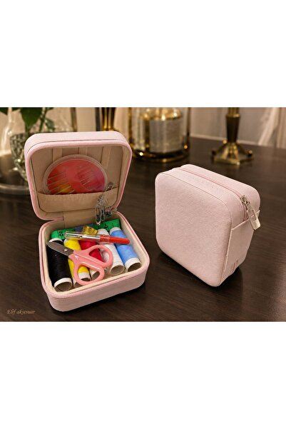 elif aksesuar Mini Sewing Box Set in a Zippered Bag as a Gift