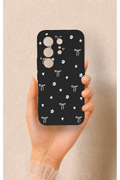 Vip Case Tecno Camon 50 Pro 4G Uyumlu Mini Fiyonk Siyah Desenli Silikon Kılıf