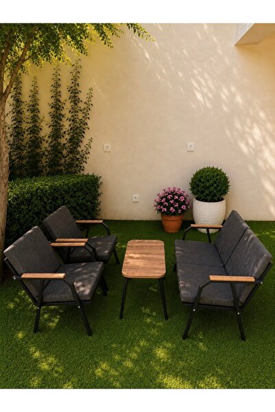 MOBİYUS ZEN 2+1+1 VE SEHPA ÇAY SETİ BALKON BAHÇE MOBİLYASI