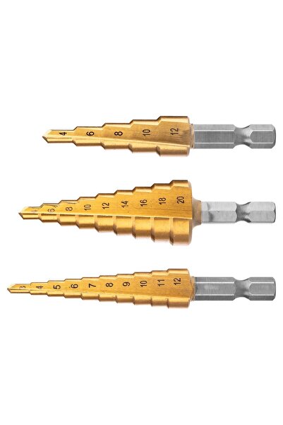 NEO Tools NEO Τρυπάνια κώνου τιτανίου HEX σετ 3τεμ 08-948