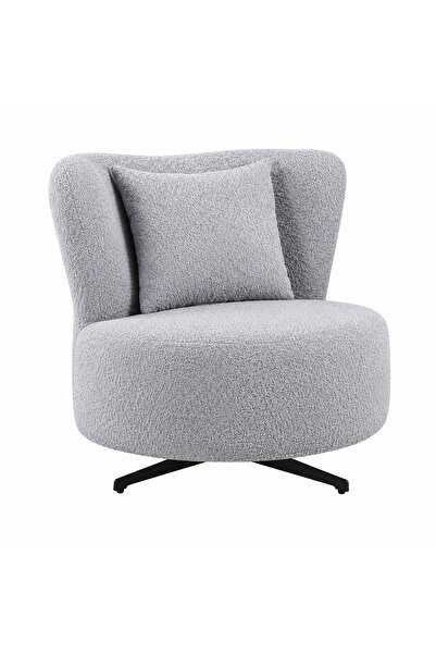 on home Gray Boucle Chair