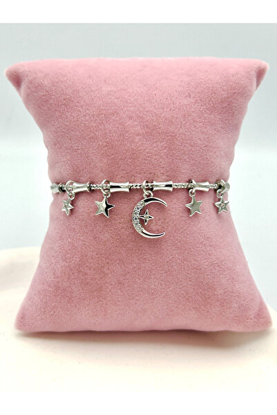 SEHERDEN Women's Bracelet with Crescent and Star Charms - Adjustable