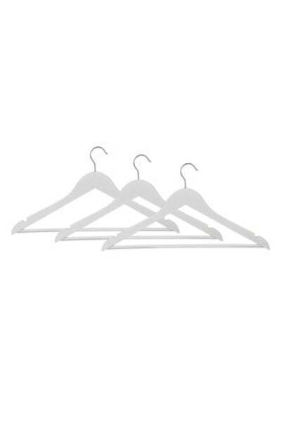 BAMI NETWORK Umerase Lemn Albe 44.5cm Set 3 Bucati