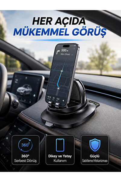 teknotrust Preminium Multifunctional In-Car Phone Holder Stand with Concealab...