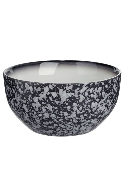 BAMI NETWORK Bol ceramic efect piatra negru 650ml pentru mese elegante