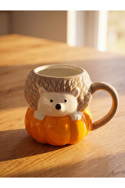 LC Waikiki Esvab • Modern & Distinctive Ceramic Mug with Hedgehog Figure 515 ml
