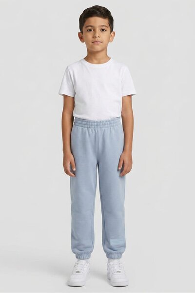 The Giving Movement Kids Boy Brand Logo Jogger Pants, Sky Blue