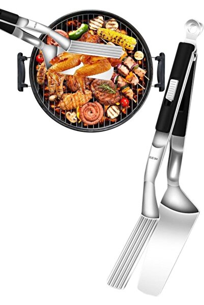 STARSTAR Barbecue Clamp - Grill Tongs Spatula - Turning Food - Enlarged Spatu...