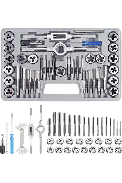 STARSTAR Tap and die set, 40-piece set of M3-M12 tapping and threading tools,...