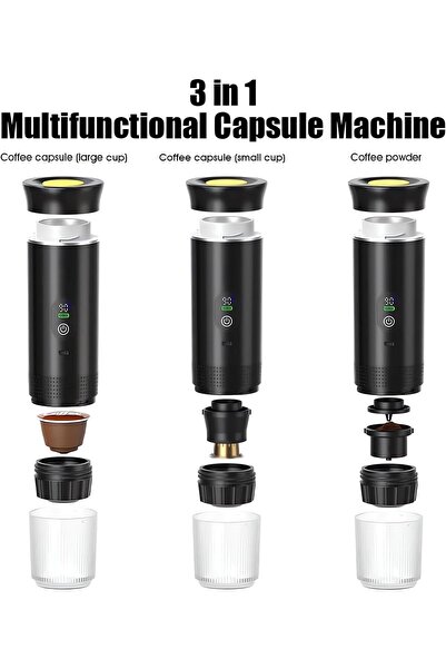 STARSTAR portable coffee maker, 3-in-1 electric espresso machine, rechargeable