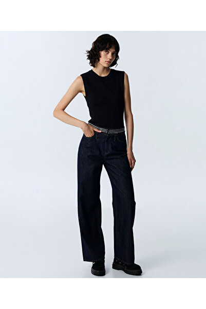 Twist KONTRAST BEL WIDE LEG JEAN PANTOLON