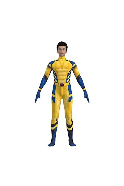 Funny Party Team Wolverine costume for children, body-hugging, Lycra, 7-8 yea...