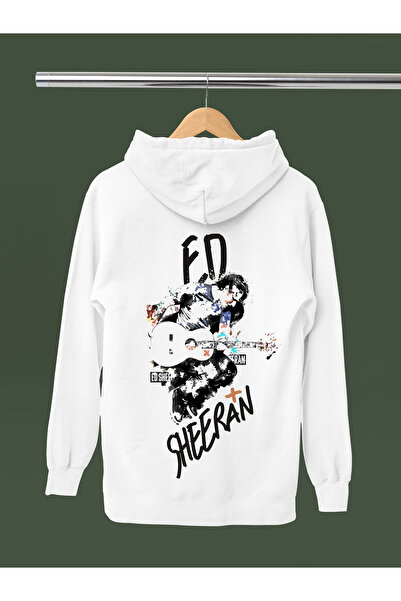 MAGORS سويت شيرت ED SHEERAN مطبوع من القطن بأكمام طويلة وثلاث خيوط وقلنسوة