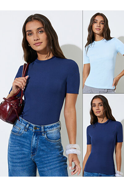 Styli Pack of 2 - Short Sleeve Knit Tops