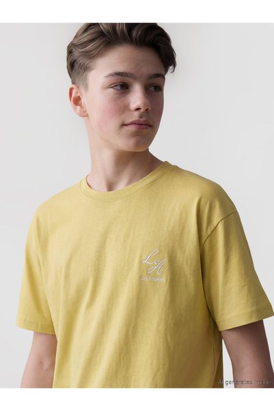 LC Waikiki Tricou de băieți cu guler rotund, imprimat, moale la atingere