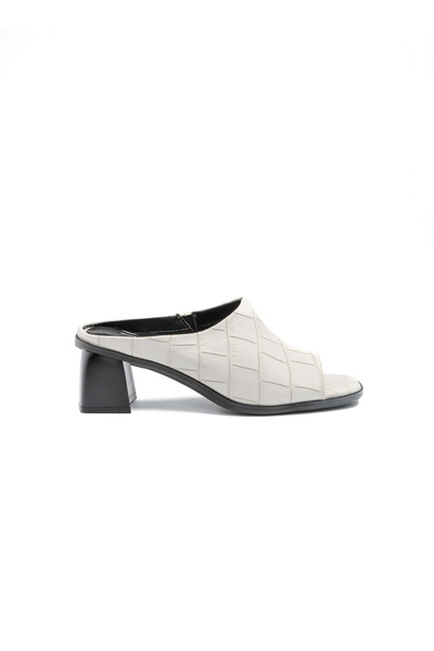 BATA Block‑Heel Mule Slide Sandals