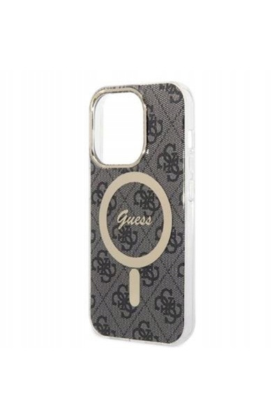 NO BRAND Husă MagSafe Guess 4G Print + Kit încărcător pentru iPhone 14 Pro