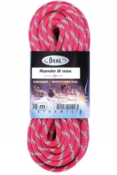 NO BRAND Cord dinamic Beal Rando 8 mm, 20 m, Golden Dry Pink