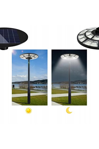 NO BRAND Lampă stradală/grădină LED solară de 2500W, tip UFO, cu senzor de mi...