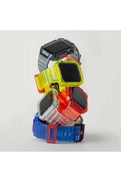 NO BRAND Skinarma curea + husă Saido 2-în-1 pentru Apple Watch 45/44 mm, tran...