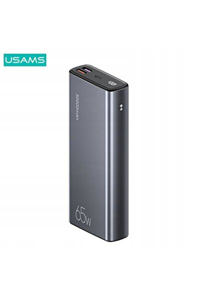 Usams Powerbank PB59 30000mAh 65W 2xQC3.0+PD + cablu USB-C-USB-C negru