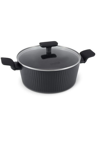 NO BRAND STUTSA VARMA Set de vase de gătit din 6 piese (R16, 20, 24 cm) + 3 t...