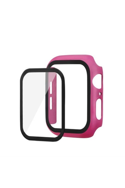 OEM Σκληρή Θήκη με Σκληρυμένο Γυαλί για Apple Watch Series 5 / 4 44mm - Ροζ Χ...