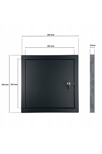 NO BRAND REVISION DOORS cutie metalică blocabilă 30x30 CM grafit