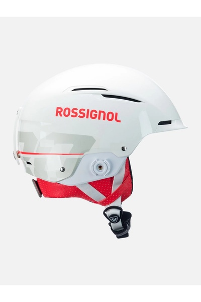 Rossignol Casca de schi albă HERO Slalom Impacts cu vizor S/M