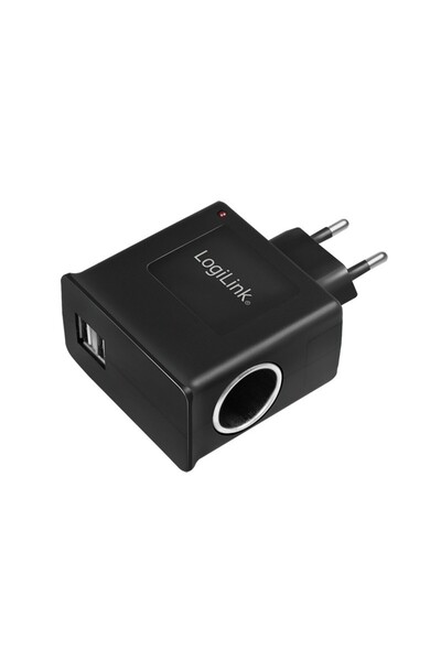 NO BRAND Încărcător de rețea 230V cu priză brichetă auto 12V, 2xUSB 5V LogiLi...