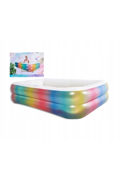 Jilong FAMILIA BASEN Sclipire Strălucire Curcubeu Colorat Grădină Mare