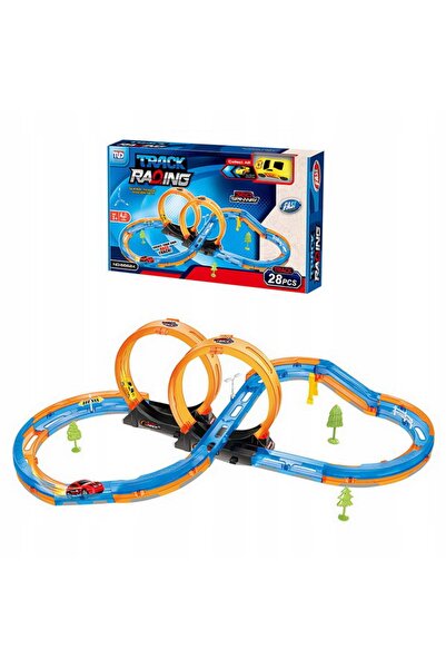 Ramiz CAR TOWER jucărie de curse pentru copii 28 piese 2 spații