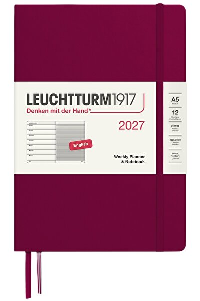 NO BRAND Agendă săptămânală cu caiet A5, planificator 2027 Leuchtturm1917