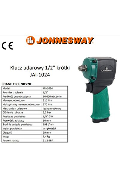 Jonnesway Cheie de impact pneumatică 1/2'' 570NM
