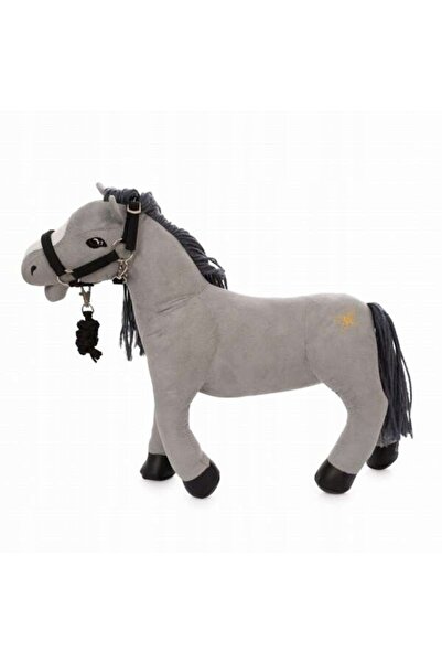 NO BRAND Cal de pluș cu picioare reglabile Minis Lucky 30 cm gri Astrup