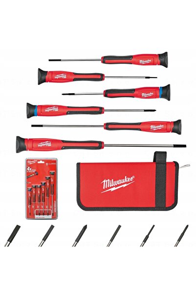 Milwaukee Set de 6 șurubelnițe de precizie cu cap plat PH și SL