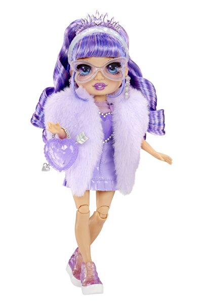 MGA RAINBOW HIGH CREATIVE CRYSTALS LALKA MODOWA Violet + accesorii