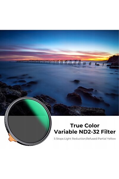 K&F CONCEPT Filtru ND Gri Reglabil ND2-ND32 82mm True Color MRC Nano X K&F ND...