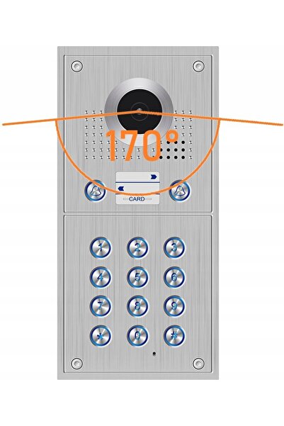 NO BRAND Stație externă 2 familii 5TECH 82222-2 RFID Cameră iluminată Cipher