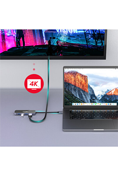 Unitek Hub USB C 3.1 cu RJ45, HDMI 4K, PD100W, 3x USB A