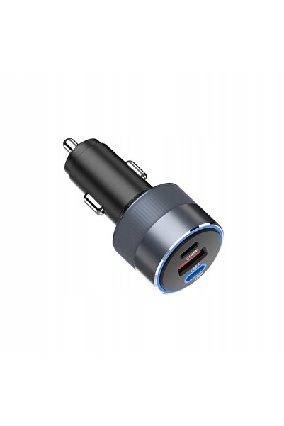 Forcell Încărcător auto 65W 2xUSB-C + USB-A cu încărcare rapidă
