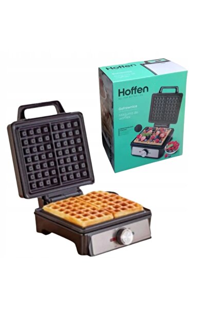 HOFFEN Aparat de făcut vafe puternic, 1600 W, negru, cu 2 plăci antiaderente ...