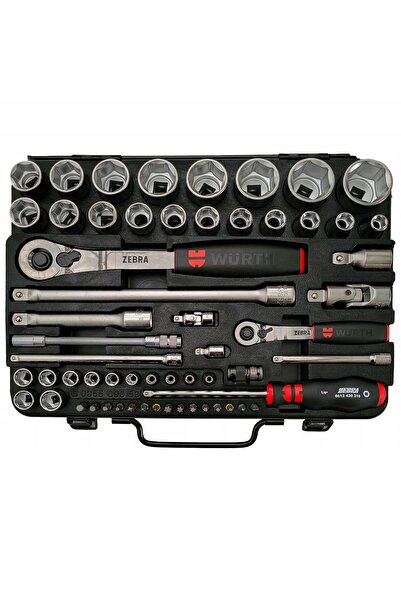 NO BRAND Set de chei tubulare WURTH 1/4 1/2, 59 piese