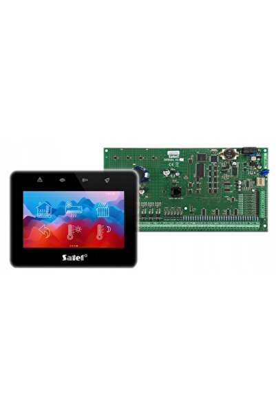 SATEL KIT INTEGRA 64 GSM SMS PANOU TACTIL PUSH CITITOR RFID SIRENĂ